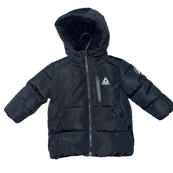 Reebok Other - EUC Reebok Black Puffer Coat/Bomber‎ Jacket Toddler Size 12M